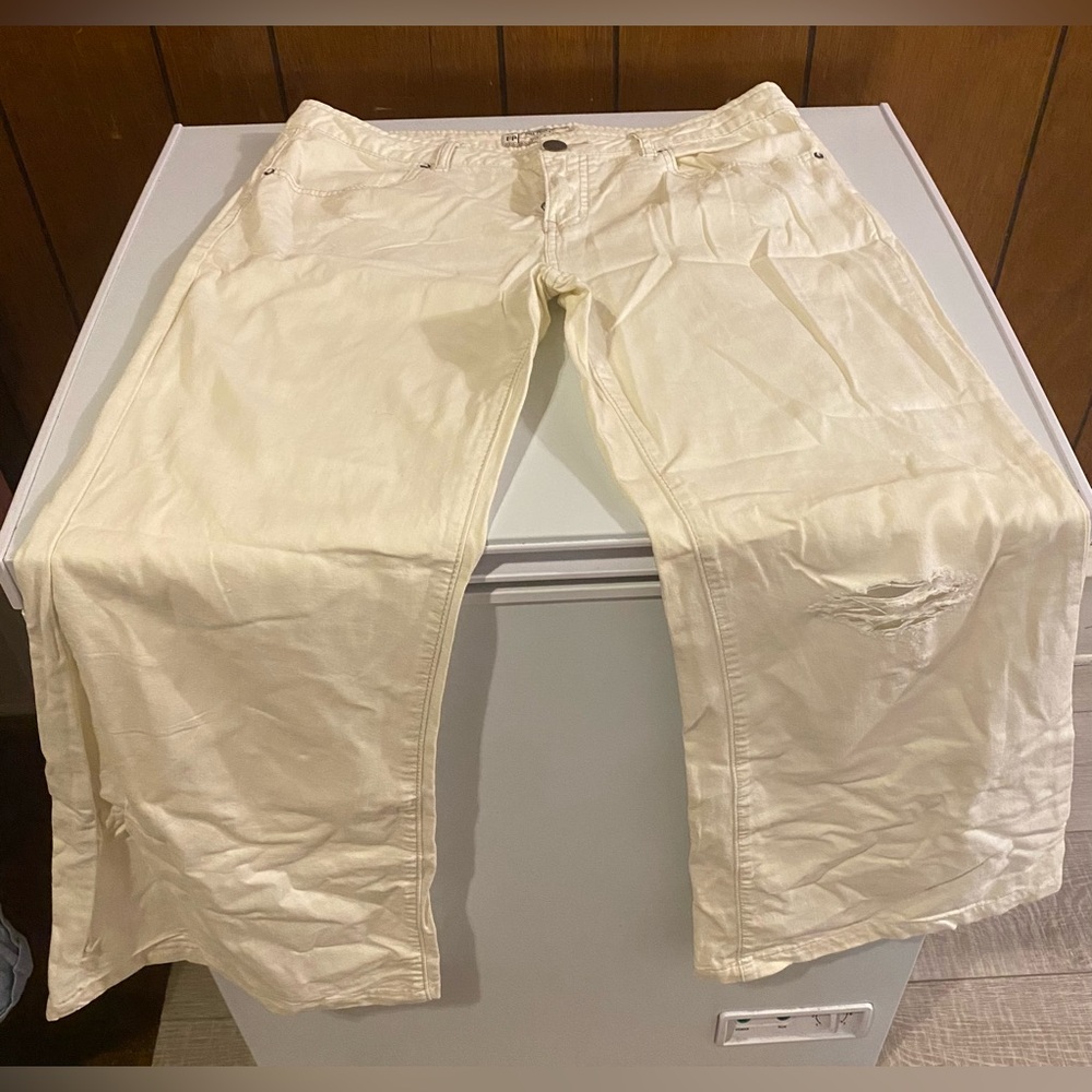 Free People Cream Casual Pants